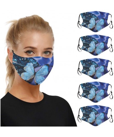 Tie-dye Colorful Pretty 3D Printed Adjustable Stretch mask with Can Add Filter Gasket 4Ply Protection (5 PCS- 4) - 4 - CV19GX...