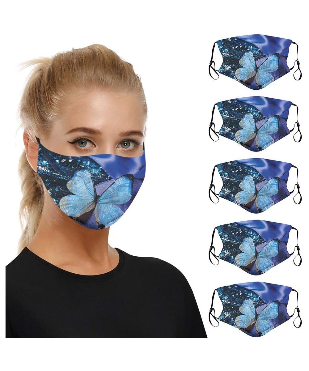 Tie-dye Colorful Pretty 3D Printed Adjustable Stretch mask with Can Add Filter Gasket 4Ply Protection (5 PCS- 4) - 4 - CV19GX...