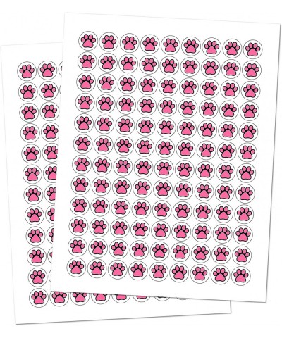 216 Paw Print Kisses Stickers Labels- Animal Paws Stickers for Party Favors- Any Event Hersheys Decorations- Gift (Pink) - Pi...