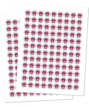 216 Paw Print Kisses Stickers Labels- Animal Paws Stickers for Party Favors- Any Event Hersheys Decorations- Gift (Pink) - Pi...