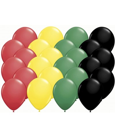 Jamaica Rasta Reggae Party Balloon Latex 24 Pack Bundle Color Red Green Yellow Black Ballons bob marley decor rasta reggae ja...