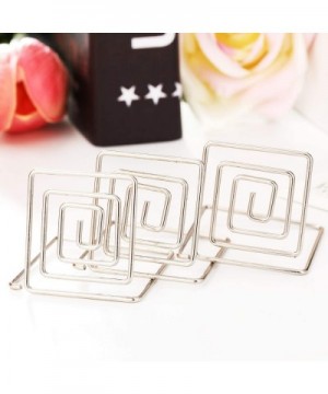 20 Pieces Wire Place Card Holder Metal Card Holder Stand Wedding Name Place Holder for Weddings- Dinner Parties- Food Signs (...