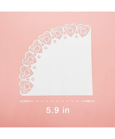 102PCS Wedding Cones- Hollow Confetti Cones Laser Cut Hollow Heart Pattern Confetti Lace Paper Cones Bouquet Candy Gift Boxes...