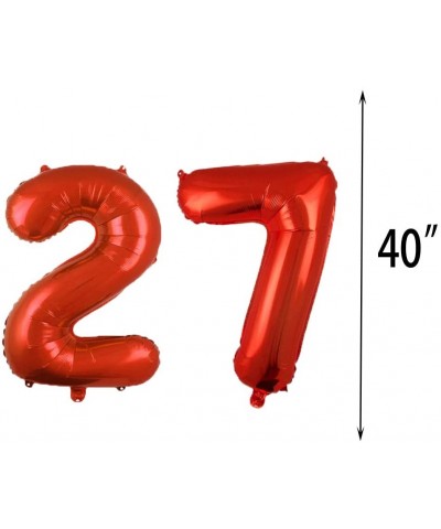 Sweet 27th Birthday Decorations Party Supplies-Red Number 27 Balloons-27th Foil Mylar Balloons Latex Balloon Decoration-Great...