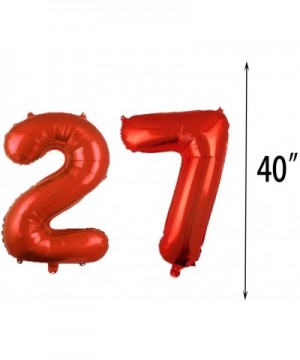 Sweet 27th Birthday Decorations Party Supplies-Red Number 27 Balloons-27th Foil Mylar Balloons Latex Balloon Decoration-Great...