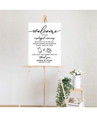 Custom Unplugged Ceremony Large Wedding Canvas Guestbook Alternative- 16 x 20 Inches- Personalized Enjoy This Moment with Us-...