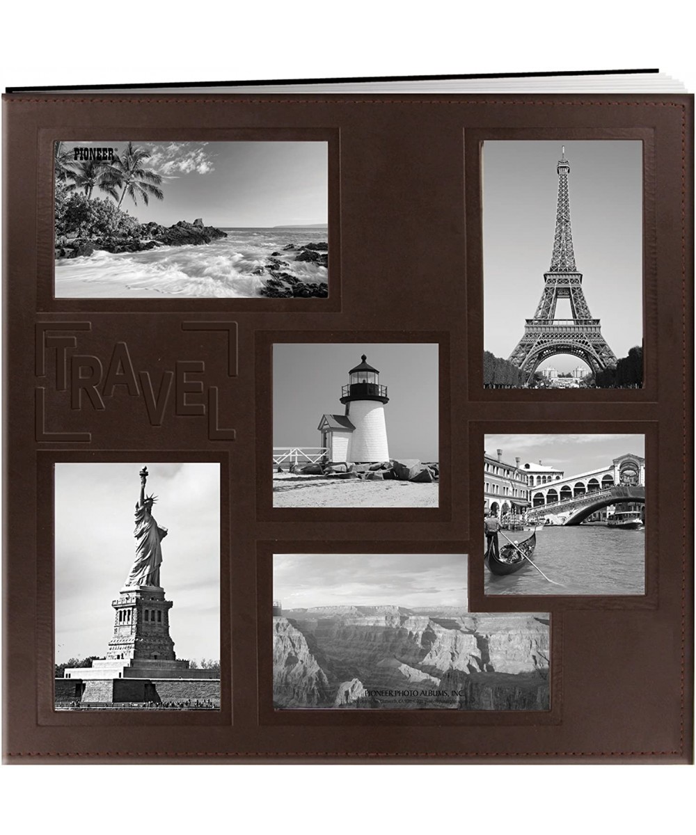 Pioneer BBM/L Sewn Embossed Collage Frame Post Bound Album 12"X12"-Travel - Brown - Brown - C8115X9X5WZ $19.73 Guestbooks