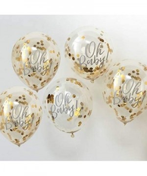 Baby Shower Ideas Baby Shower Decorations Confetti Balloon Decoration Gold 'Oh Baby!'- 12" Set of 5 - C918O9CL8U8 $12.65 Ball...