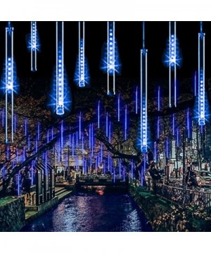 Meteor Shower Rain Lights-Falling Raindrop Fairy String Light-30cm 8 Tubes 240 LED Icicle Lights Outdoor for Halloween Christ...