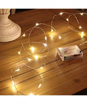 Led Fairy Lights Battery Operated- 1 Pack Mini Battery Powered Copper Wire Starry Fairy Lights for Bedroom- Christmas- Partie...