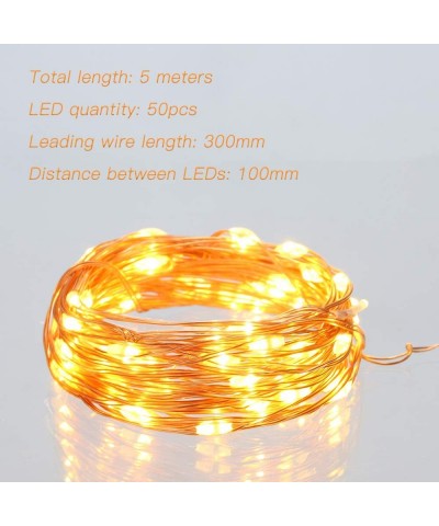 Led Fairy Lights Battery Operated- 1 Pack Mini Battery Powered Copper Wire Starry Fairy Lights for Bedroom- Christmas- Partie...