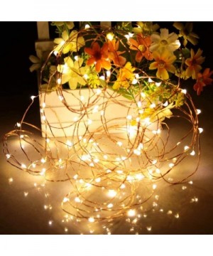 Led Fairy Lights Battery Operated- 1 Pack Mini Battery Powered Copper Wire Starry Fairy Lights for Bedroom- Christmas- Partie...