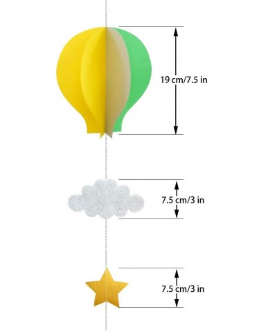 Large Size Hot Air Balloon Hanging Garland Decorations Yellow Green Pack of 8 - Yellow Green - CB18TLGD6HX $13.28 Balloons