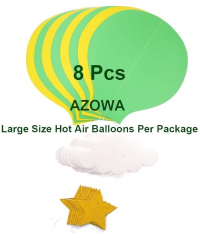 Large Size Hot Air Balloon Hanging Garland Decorations Yellow Green Pack of 8 - Yellow Green - CB18TLGD6HX $13.28 Balloons