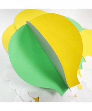 Large Size Hot Air Balloon Hanging Garland Decorations Yellow Green Pack of 8 - Yellow Green - CB18TLGD6HX $13.28 Balloons