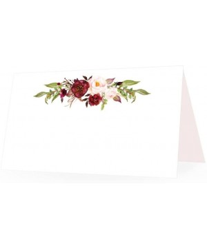 25 Elegant Peonies Floral Tent Table Place Cards for Wedding Thanksgiving Christmas Holiday Easter Catering Buffet Food Sign ...