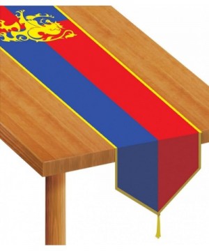 Printed Medieval Table Runner- 11 by 6-Feet- Red/Blue/Yellow - CR11T1KIZCR $6.27 Favors