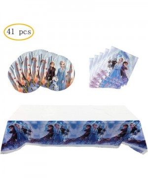 Frozen 2 Party Supplies- 20 Plates- 20 Napkins and 1 Tablecloth- Frozen Party Decoration - CO198D8KLIC $8.31 Tableware