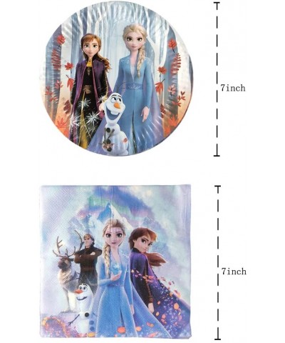 Frozen 2 Party Supplies- 20 Plates- 20 Napkins and 1 Tablecloth- Frozen Party Decoration - CO198D8KLIC $8.31 Tableware