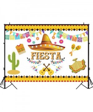 BackdropsOnline 7x5ft Mexican Fiesta Theme Photography Backdrop Mexico sombrero Cactus Guitar Party Background Cinco de Mayo ...