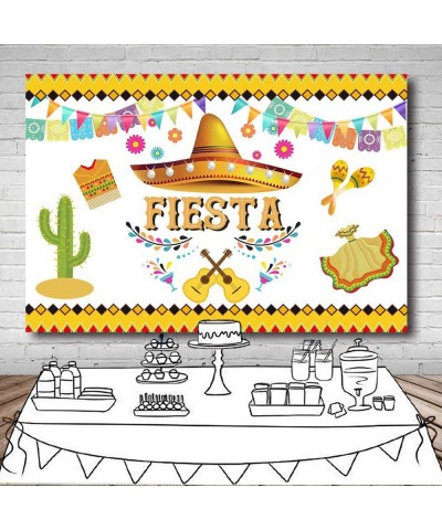 BackdropsOnline 7x5ft Mexican Fiesta Theme Photography Backdrop Mexico sombrero Cactus Guitar Party Background Cinco de Mayo ...