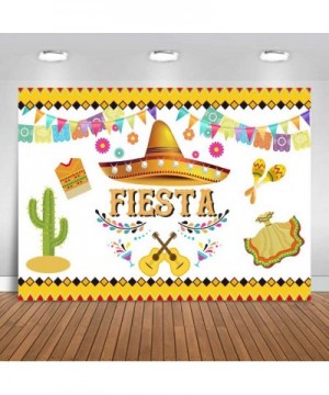 BackdropsOnline 7x5ft Mexican Fiesta Theme Photography Backdrop Mexico sombrero Cactus Guitar Party Background Cinco de Mayo ...