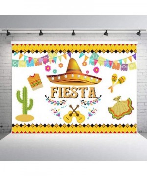 BackdropsOnline 7x5ft Mexican Fiesta Theme Photography Backdrop Mexico sombrero Cactus Guitar Party Background Cinco de Mayo ...