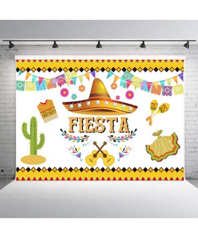 BackdropsOnline 7x5ft Mexican Fiesta Theme Photography Backdrop Mexico sombrero Cactus Guitar Party Background Cinco de Mayo ...