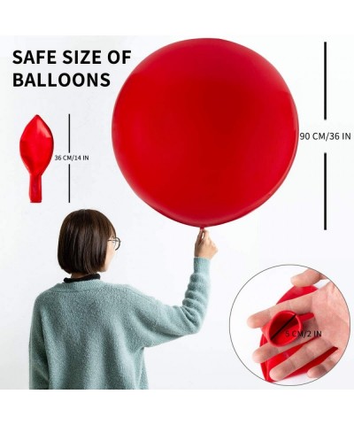 36 Inch Giant Round Balloons Pomegranate Red 6 Packs Latex Balloons for Photo Shoot Wedding Baby Shower Birthday Party Decora...