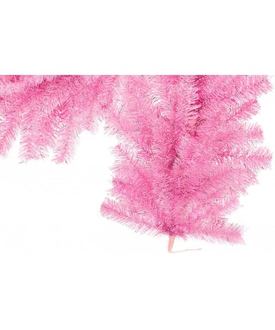 6FT Christmas Garlands Tinsel Brush Branches Indoor Outdoor Holiday Decorations Mantle Banister Hanging (Pink and Silver) - P...