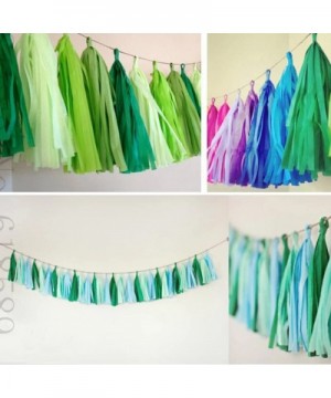 5PCS Assembled Ribbon Tassel Wreath - Handmade Fabric Banner Stripe Hanging - Decoration Wedding Nursery Photo Prop - Bridal ...