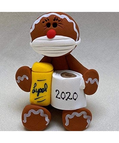 2020 Ornament Gingerbread Ornament Holding Toilet Paper and Insecticide Ornaments- Handmade Polymer Clay Ornaments - C319HLDE...