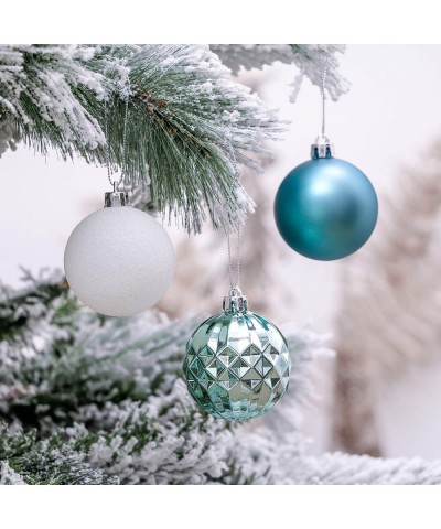 50ct 60mm Winter Land Light Sliver Blue Shatterproof Christmas Ball Ornaments Decoration for Christmas Tree - CJ18DCU934K $20...