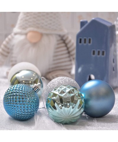 50ct 60mm Winter Land Light Sliver Blue Shatterproof Christmas Ball Ornaments Decoration for Christmas Tree - CJ18DCU934K $20...