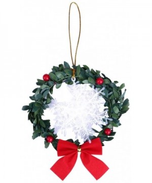 Artificial Christmas Wreath- Flocked Decorations-Wintry Pine Garland with Berry-Crestwood Spruce- Bowknot- Bells- Deer- Red B...