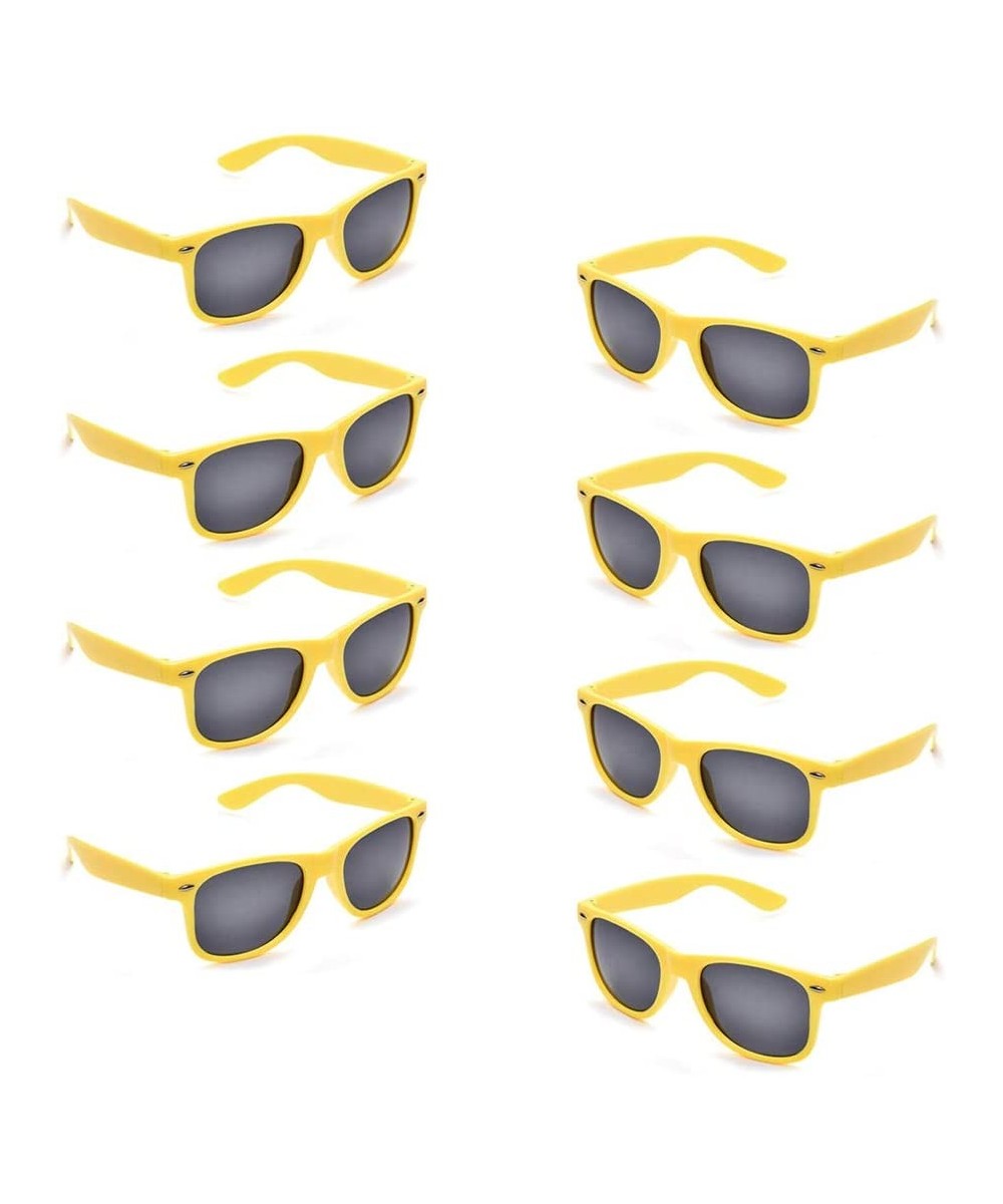 Neon Colors Party Favor Supplies Unisex Sunglasses Pack of 8 for Kids (8 Pack Yellow) - 8 Pack Yellow - C7186QI8XHT $8.23 Favors