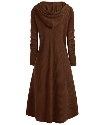 Women Casual Irregular Hood Sweatshirt Ladies Hooded Pullover Blouse Tops - Coffee 4 - CJ194DAOGIS $21.37 Party Packs