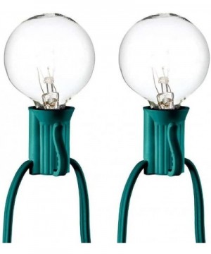 Clear Globe String Lights (25 Bulbs) - Green - CR115SLFELX $27.50 Outdoor String Lights