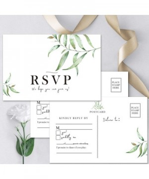 50 RSVP Postcards- Rsvp Cards for Wedding- Bridal Shower- Baby Shower- Greenery RSVP Response Cards- 4 x 6 Inches. - CC19293W...