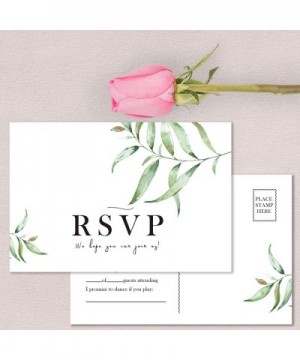 50 RSVP Postcards- Rsvp Cards for Wedding- Bridal Shower- Baby Shower- Greenery RSVP Response Cards- 4 x 6 Inches. - CC19293W...