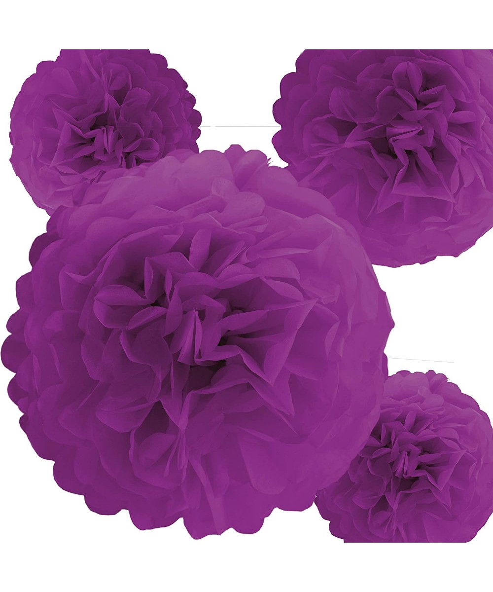 Tissue Paper Pom Poms for Weddings- Showers- Parties and Decorations (Dark Plum- 4 Inch (10 Pack)) - Dark Plum - C4195CY53ML ...