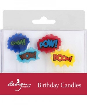 Specialty Birthday Candles - 2 3/4 x 3/4 - Super Power Party - 4 Candles/Pack - Super Power Party - CF18TU3R00Z $13.85 Birthd...