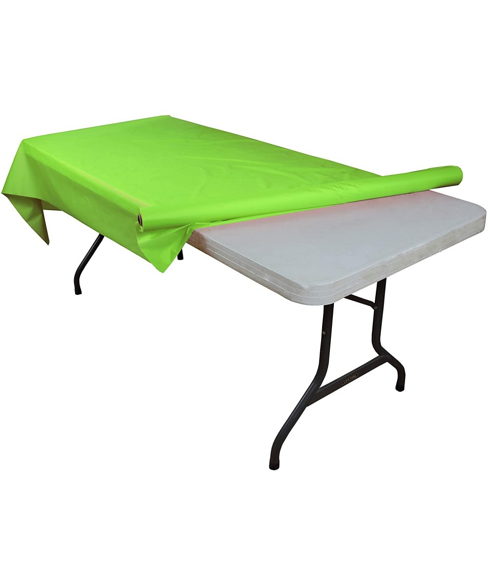 Premium Quality Plastic Table Cover Banquet Rolls 40" X 300' (Lime Green) - Lime Green - CU11QH8KW27 $18.93 Tablecovers