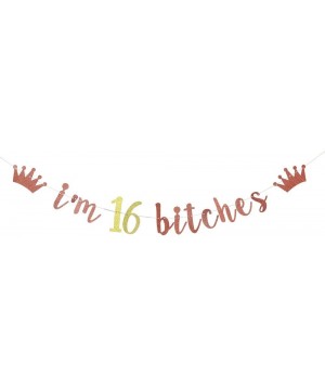 I'm 16 Bitches Banner- 16th Birthday Party Decor- Funny Sixteen Years Old Birthday Banner- Girl's 16th Birthday Party Decorat...