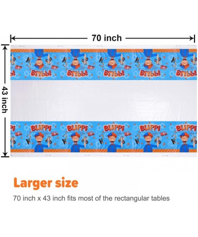 131pcs For Blippi Party Supplies Kit - Blippi Party Favors Birthday Party Decoration Table Cover Plates Cups Napkins Straws U...