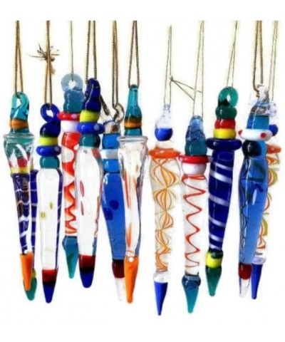 Glass Icicle Ornaments (Icicle) - Icicle - CM12GH2VD6B $12.45 Ornaments