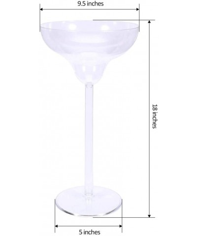 4 pcs 18" tall Clear Plastic Margarita Vases Cups for Wedding Party Flowers Centerpieces Home Decorations Bulk Supplies - CS1...