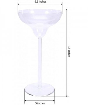 4 pcs 18" tall Clear Plastic Margarita Vases Cups for Wedding Party Flowers Centerpieces Home Decorations Bulk Supplies - CS1...