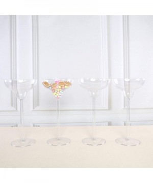 4 pcs 18" tall Clear Plastic Margarita Vases Cups for Wedding Party Flowers Centerpieces Home Decorations Bulk Supplies - CS1...