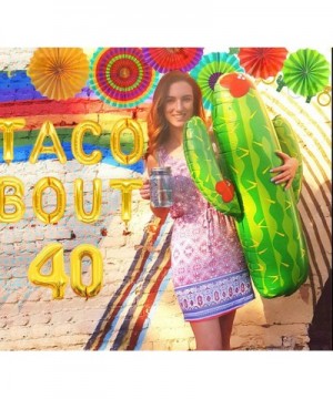 8 PCS Gold Taco Bout 40 Balloons Nacho Average forty Balloon Fiesta 40th Birthday Decoration Taco Birthday Party Decoration T...